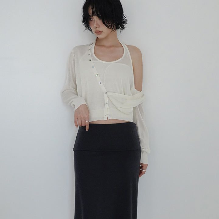 [Senpia] Fold Midi Skirt -3color