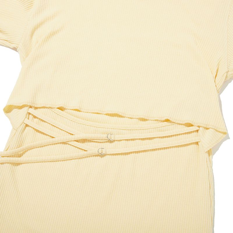 COLLECTION BACK OPEN LONG SLEEVES [YELLOW]