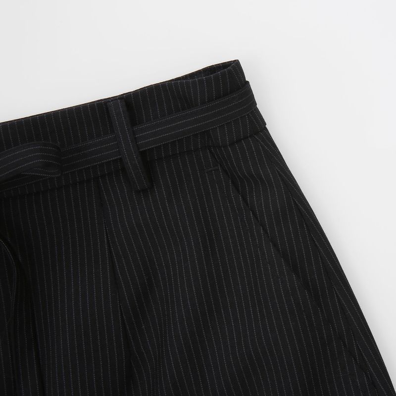 Stripe String Skirt Navy