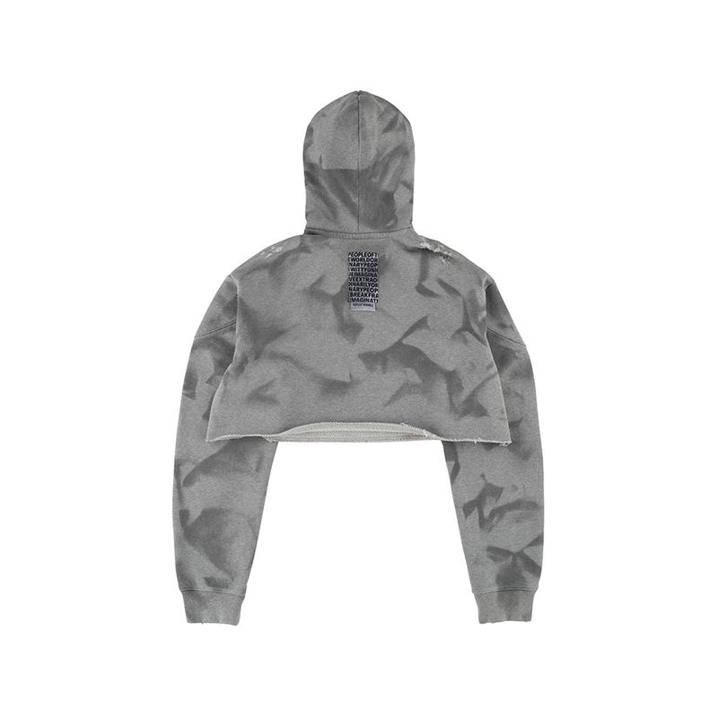 Crop Damage Sweatshirt (GRAY)