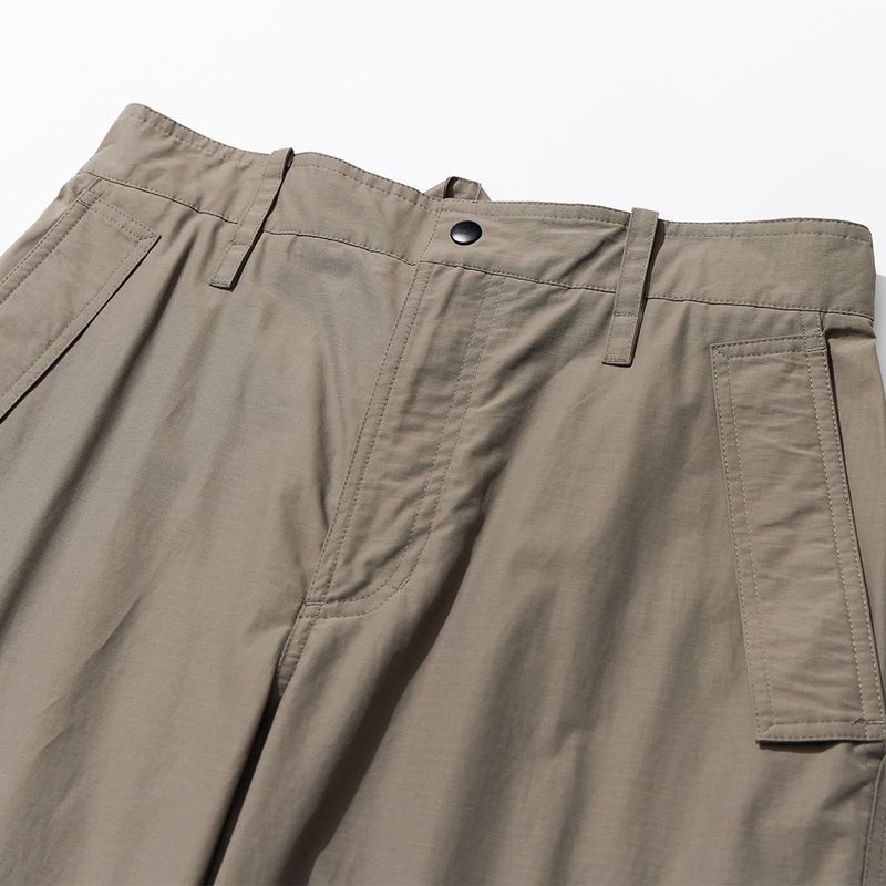 Nylon RIB Ventilation Cargo Pants - BEIGE