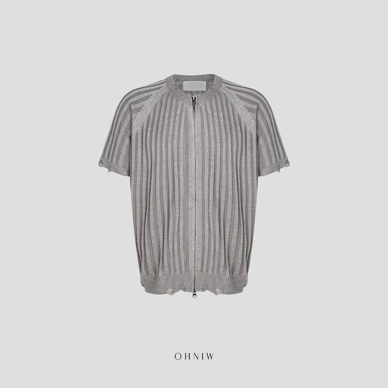 DL Ribbed Half Summer Zip-up 4C