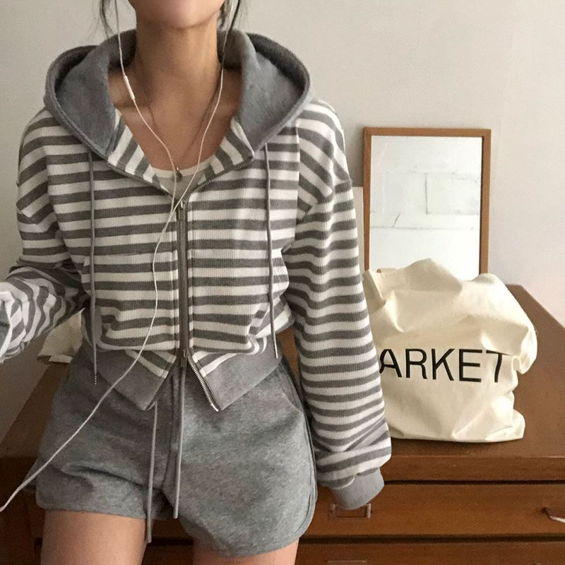 BEIDELLI（ベイデリー）の「[BELLIDE MADE] Waffle stripe zip-up hoodie（Tops）」