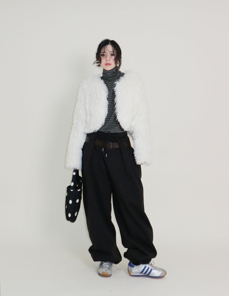 Angel Hairri Fur Bolero Short Jacket (Semi Cropped Jacket)