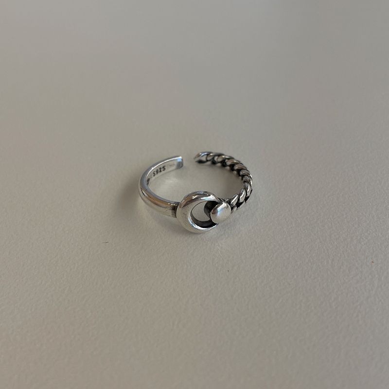 refrainfromspace(リフレインフロームスペース)の「crescent moon layered ring (925silver)(Accessories)」