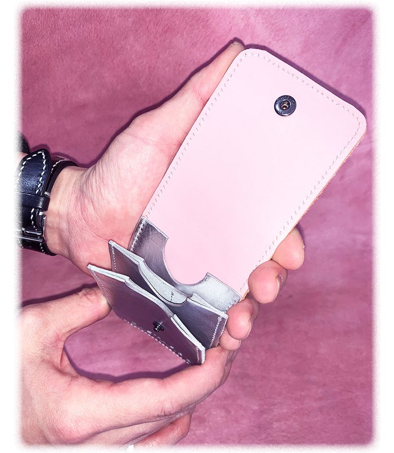 PINK HEART BENTO WALLET (SILVER)