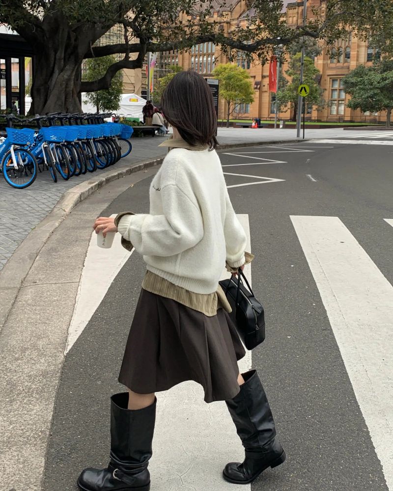 [ORIGINAL] Andy Wool Pleated Skirt