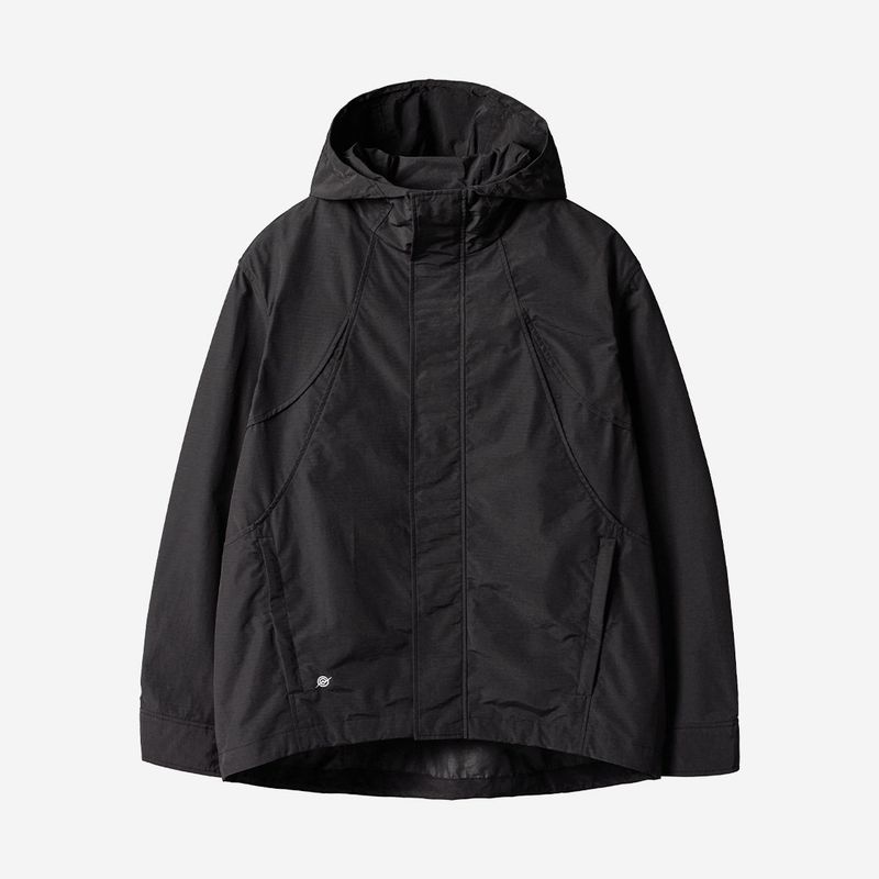 Nylon RIB Flash Line Jacket - BLACK