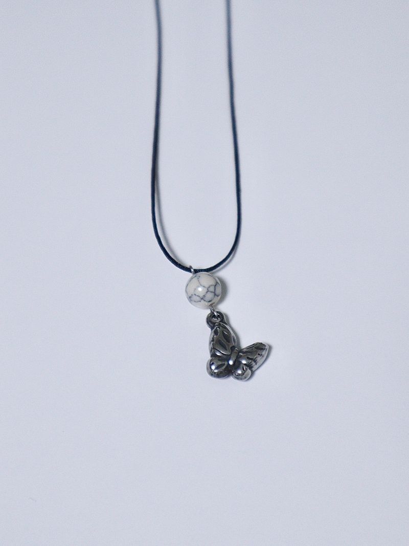 antique butterfly gemstone necklace