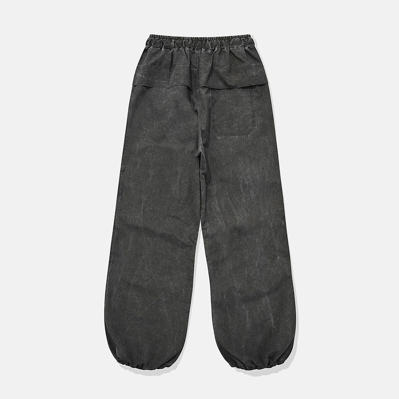 Pigment nylon pants / Black charcoal