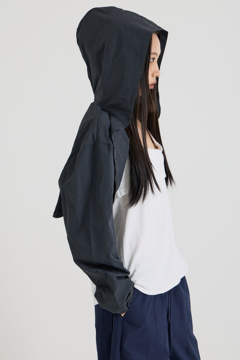 Hooded Shrug, Charcoal