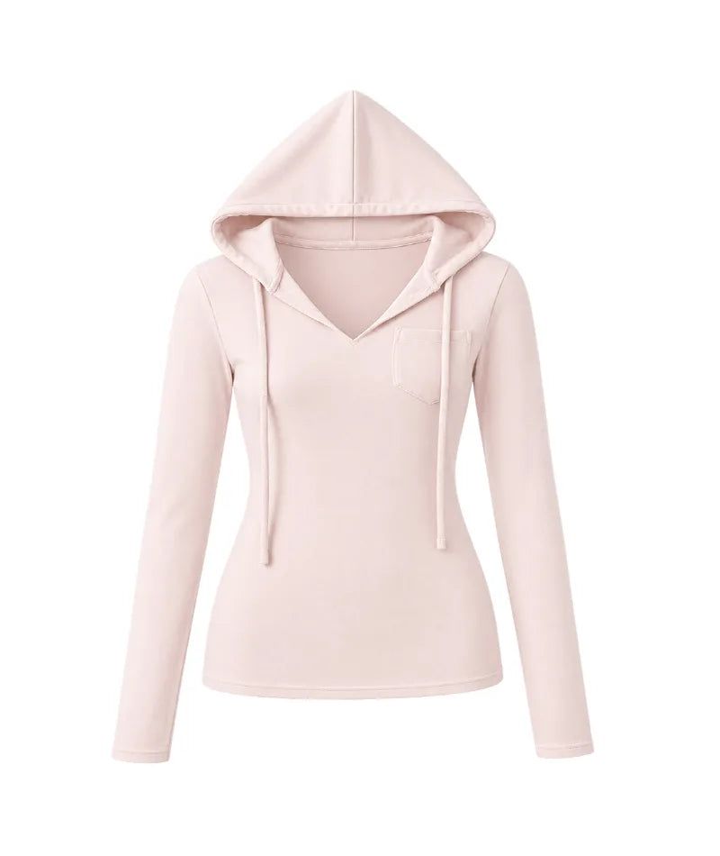 Rosie Pocket V-Neck Hood Top