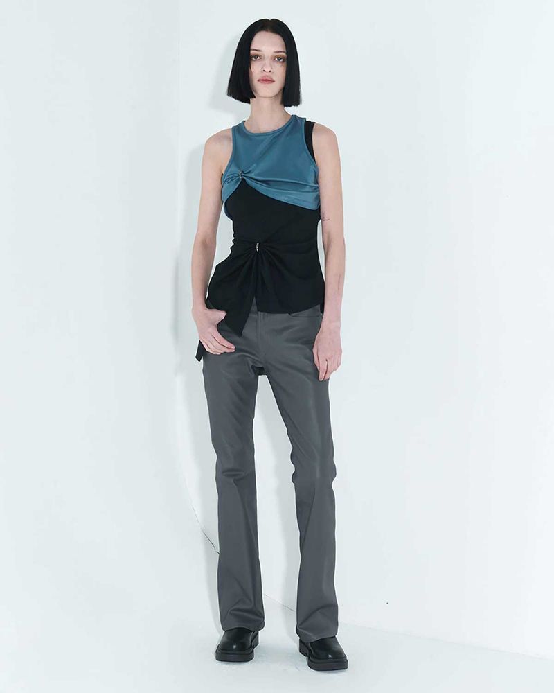 Chain Link Layered Top _ Teal