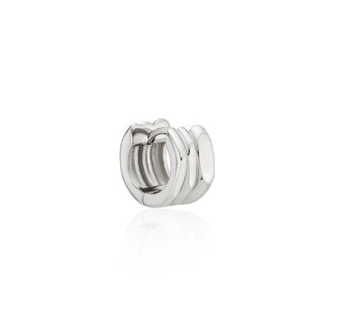 25FW★ Triple Silver Cutout One-Touch Earrings S