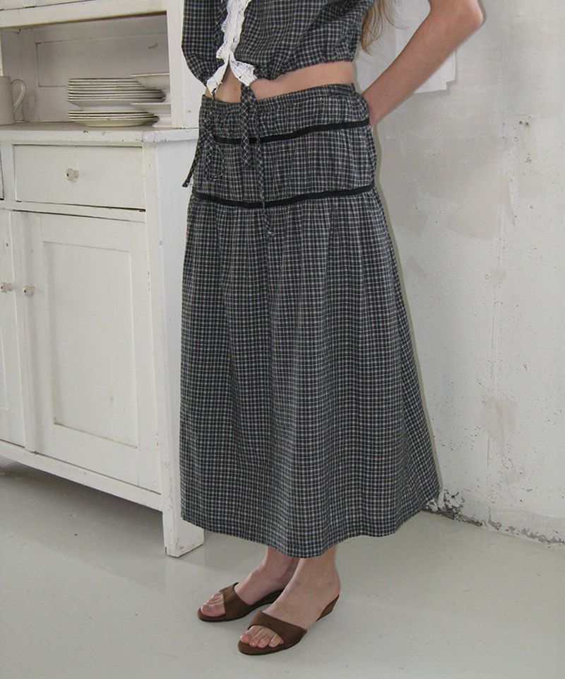 WITHOUTSUMMER（ウィズアウトサマー）の「Plain band skirt_check（Skirts）」