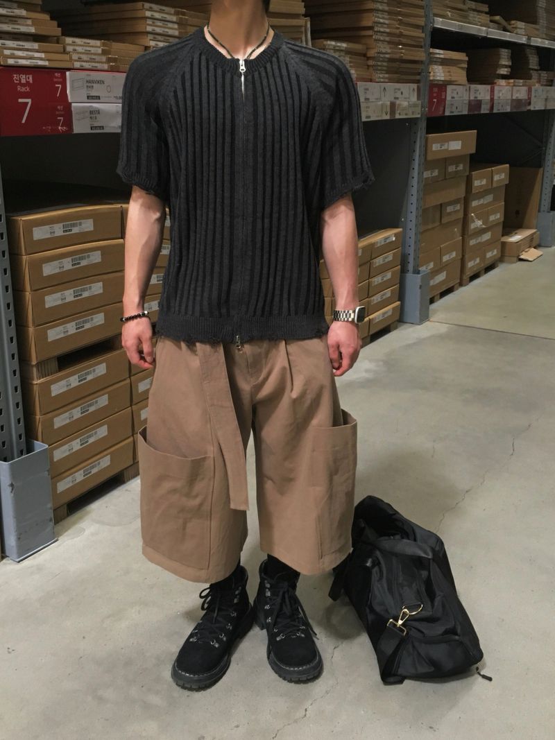 DL Ribbed Half Summer Zip-up 4C