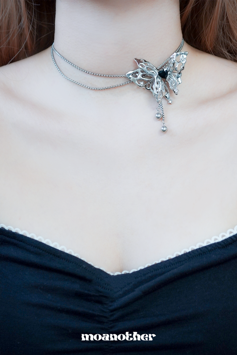 [IVE Rey Pick!] Black Heart Butter Choker Necklace