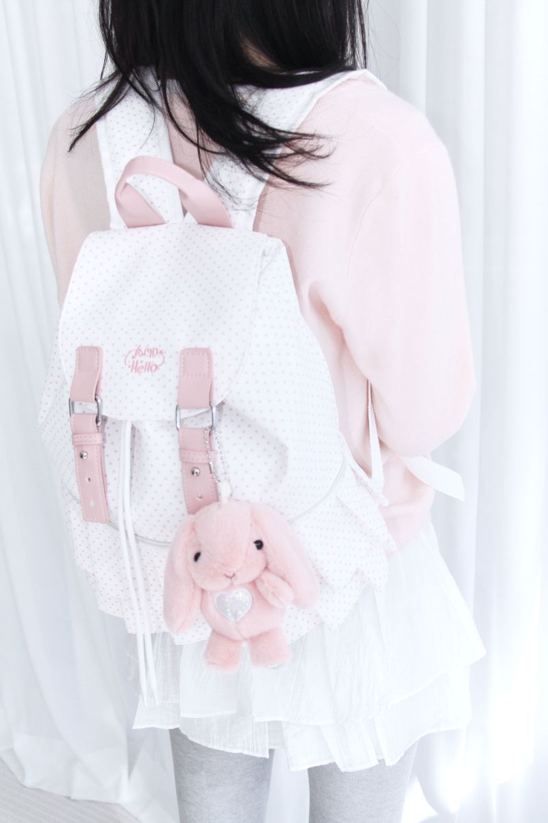 Dot Frill Backpack Kitchen Stripe Daily Bobusang Bag