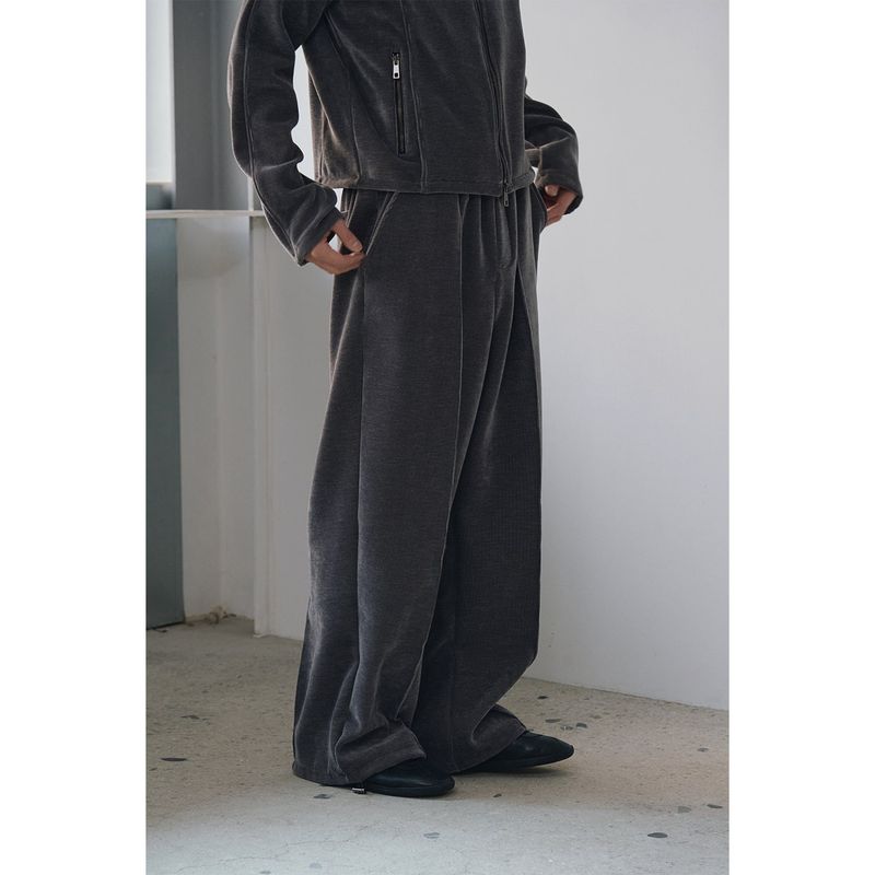 Velvet corduroy line pants(Charcoal)