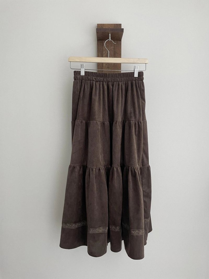 seki velvet long skir