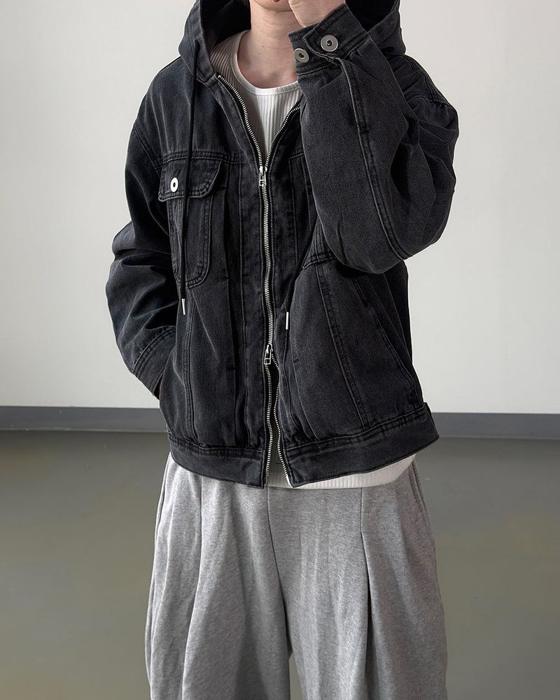 Carven Hooded Trucker Denim Jacket