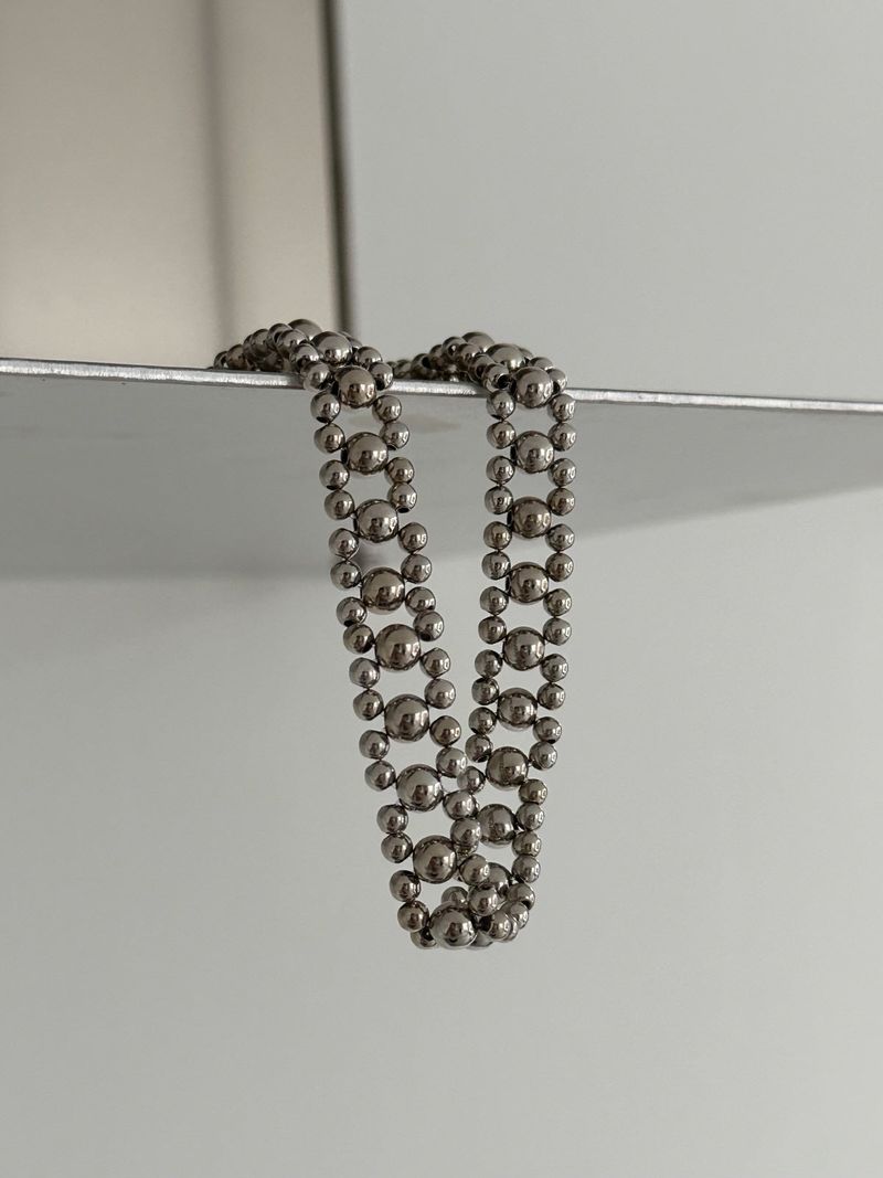 lace ball chain necklace