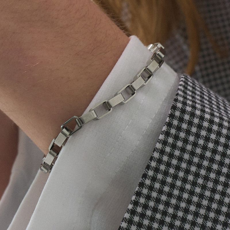 BASSCLEF(ベースクレフ)の「Square Chain Bracelet Stainless Steel()」
