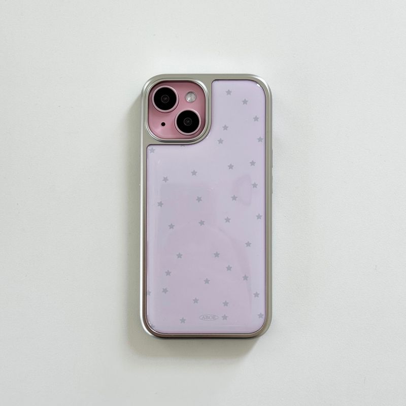PINK STAR Silver Epoxy Case