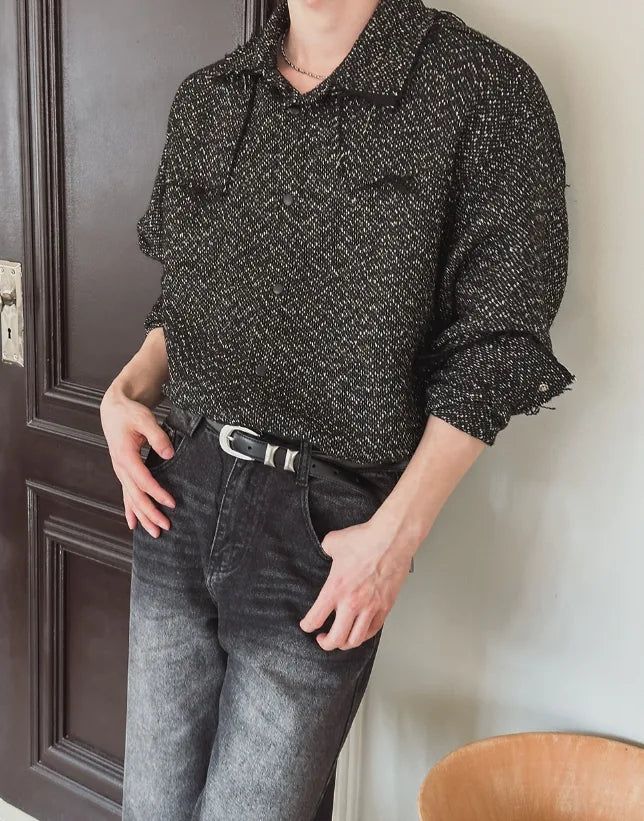 Ronent Tweed Wool Shirt Jacket