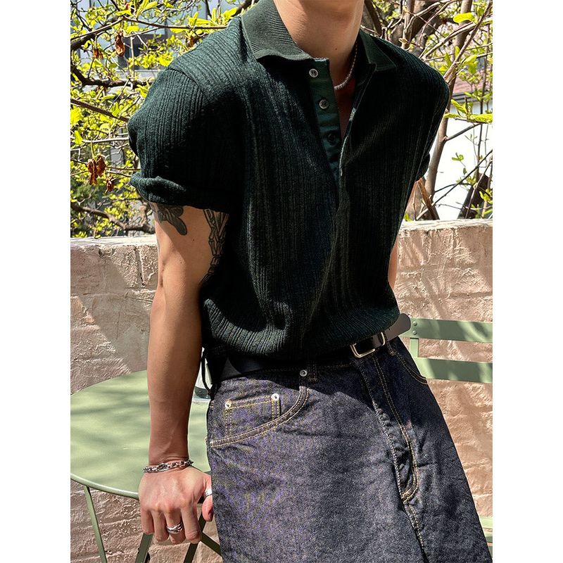LAURANT（ロラン）の「[S/S] Texture half kara knit(3color)（Tops）」
