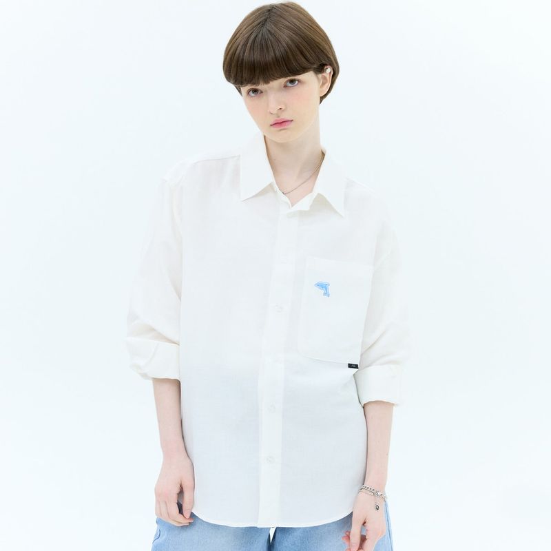 Soft linen dolphin shirt