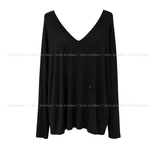 Beats Two-Button Deep V-Neck Long Sleeve