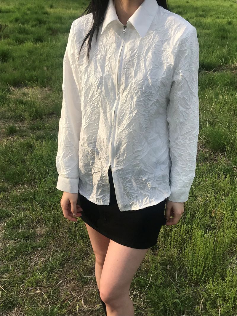 Arco iris（アルコイリス）の「Crumpled 2-way jacket shirt（Tops）」