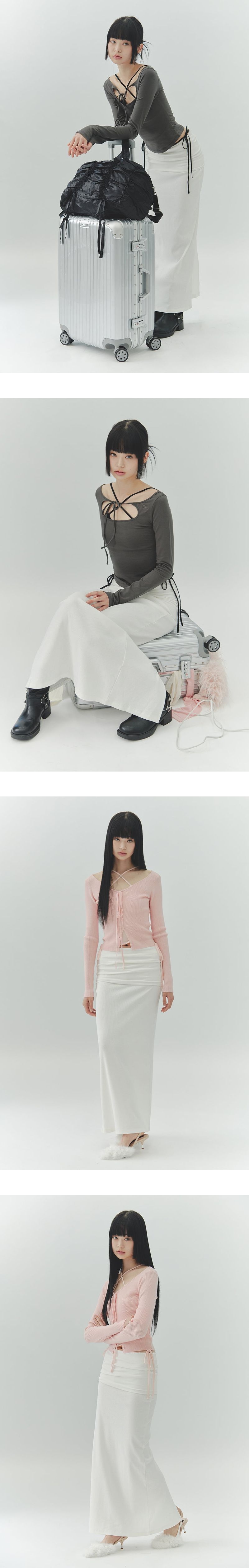 LOWER FOLDING SKIRT white