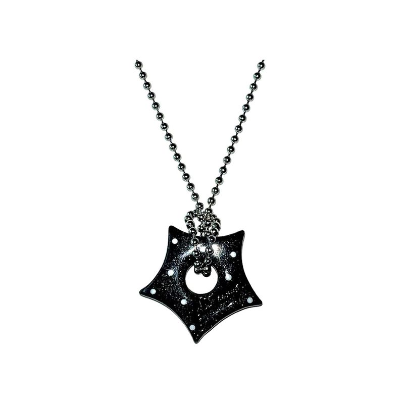 gleaming star dot necklace [black]