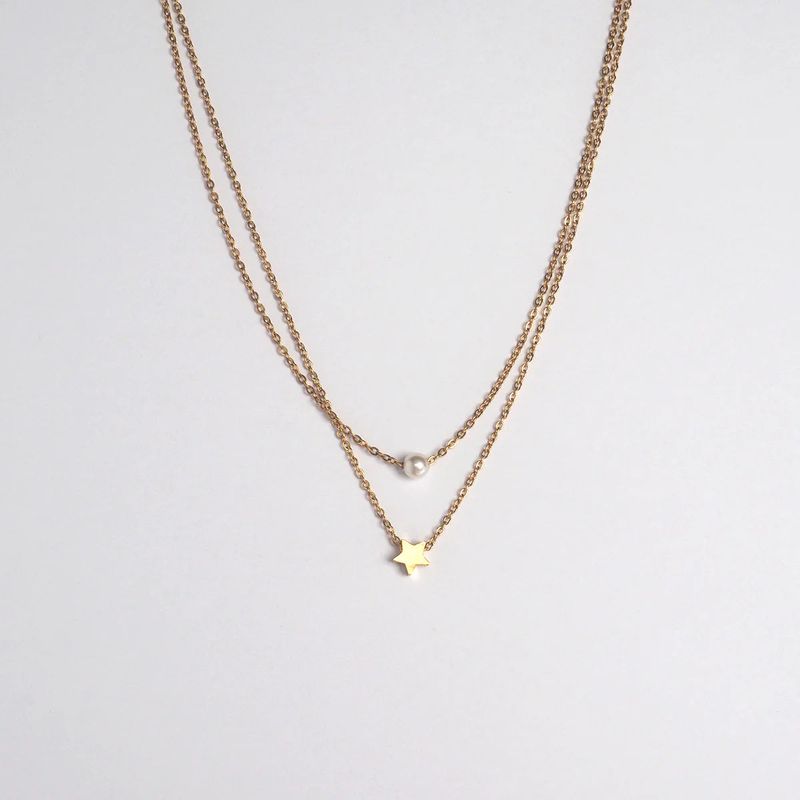 éclater（エクラテ）の「スターリーパールダブルレイヤーズネックレス（アクセサリー）」