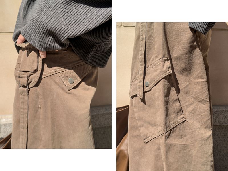 Rawden strap wide cargo pants
