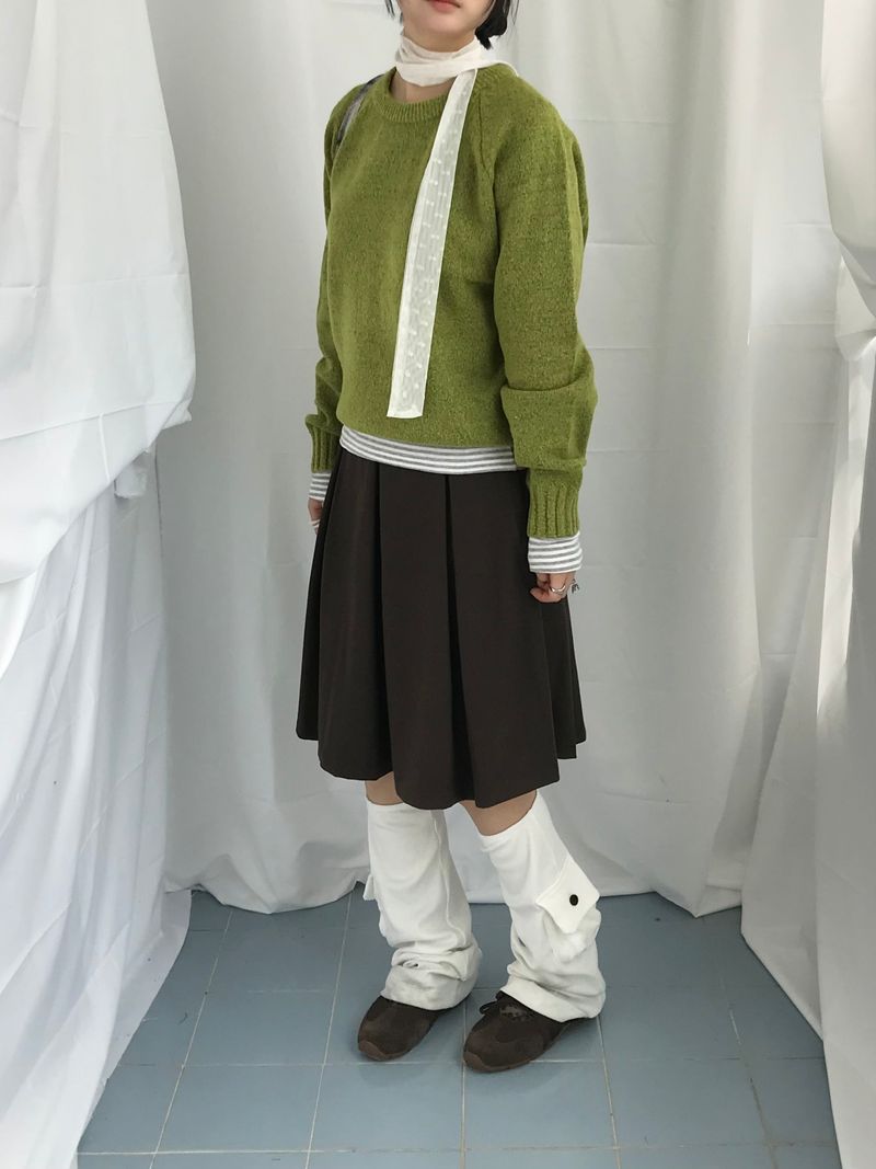 veloni basic bell pleats skirt