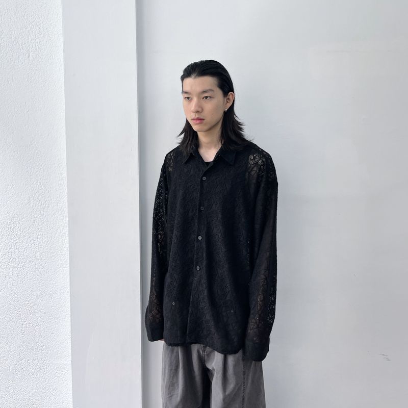Shadow Textured Sheer Shirt