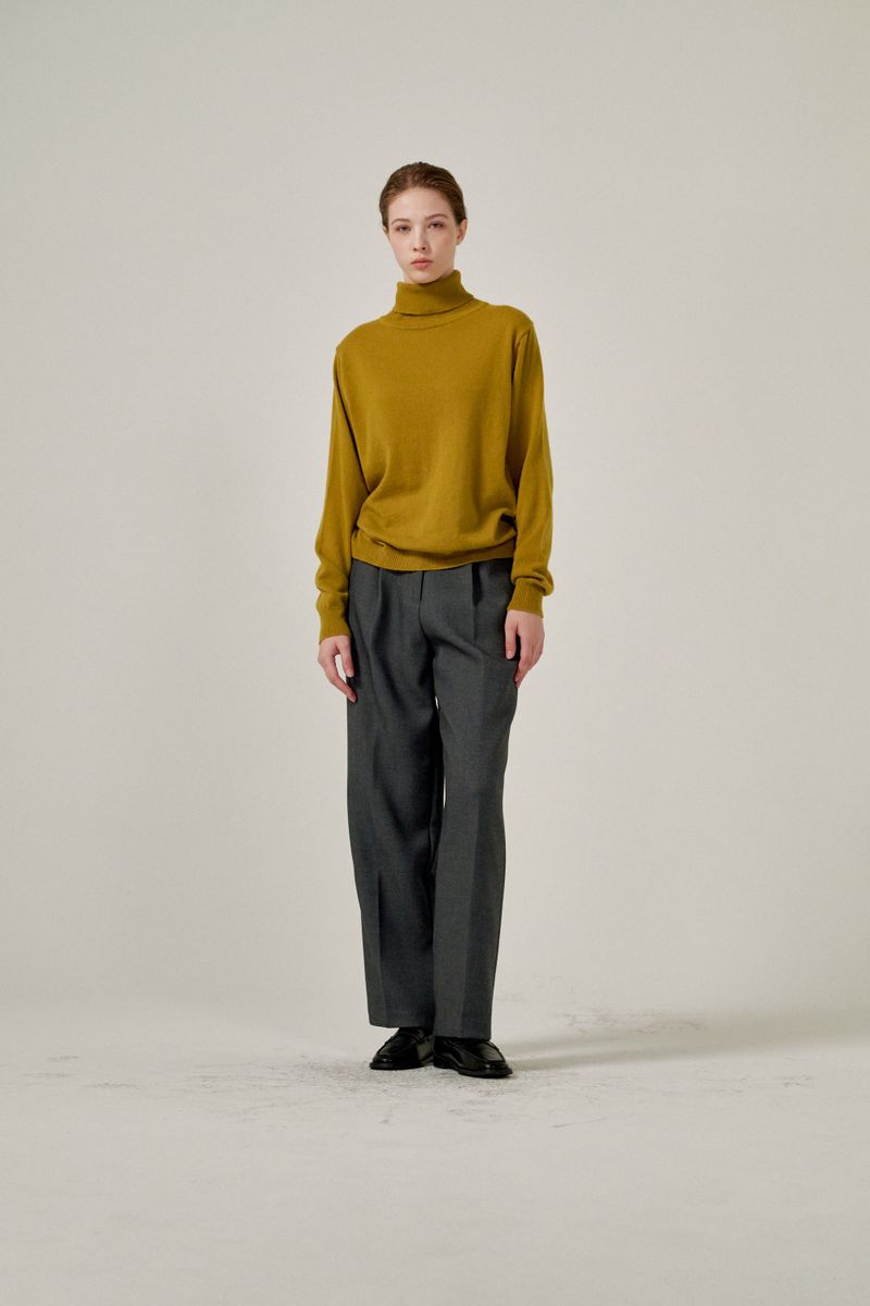 Semi wide pants (Dark grey)