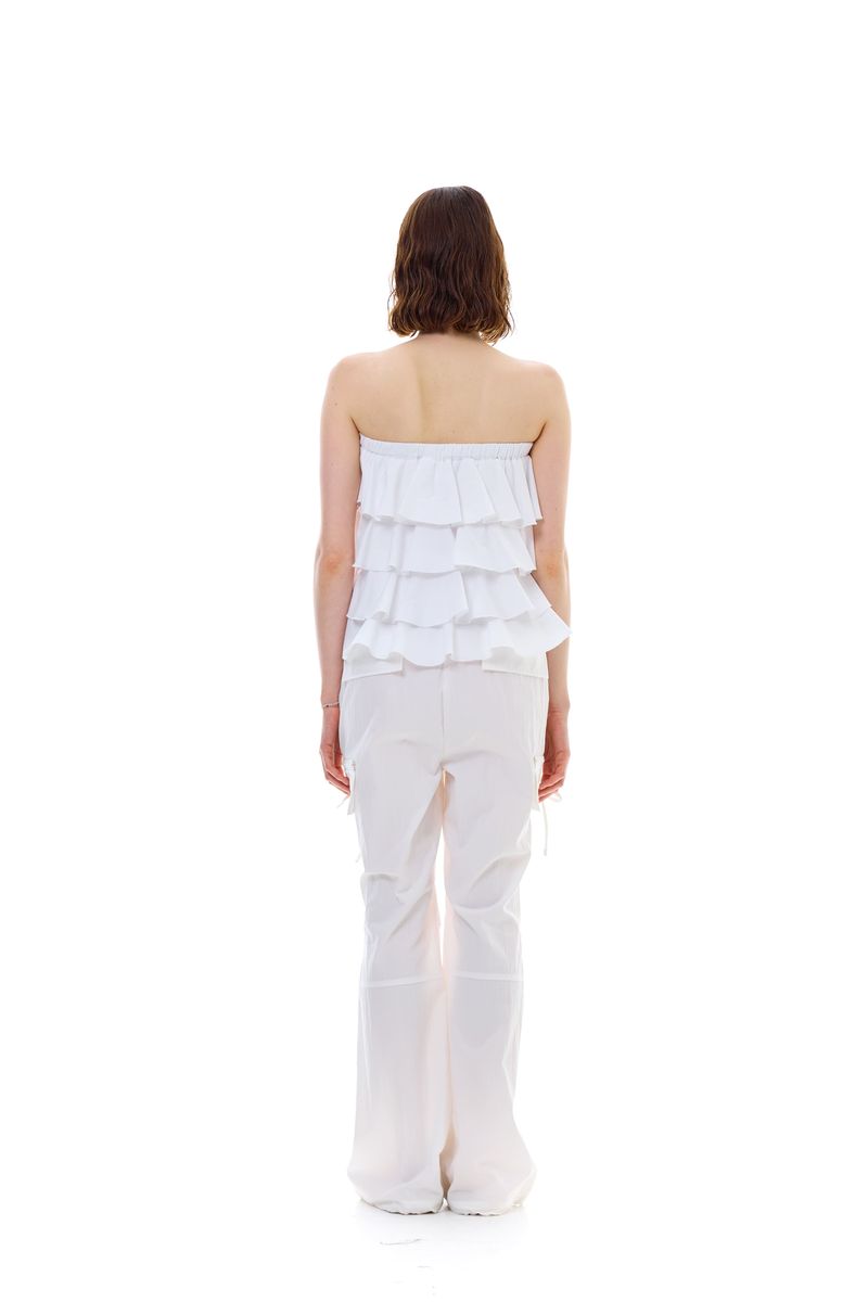 VIVA FRILL TOP SKIRT / WHITE