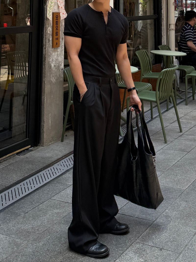 Ron two-tuck wide slacks