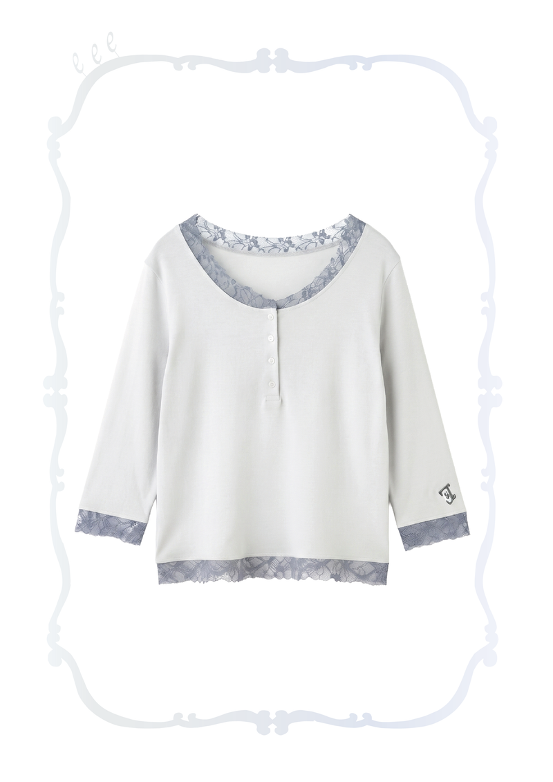 Lucky 4 Tee (Misty Gray)