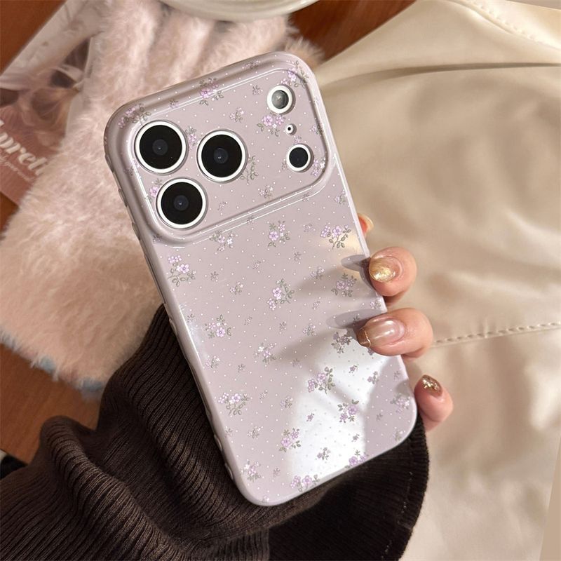 フラワー ドット パターン ソフト iPhone ケース