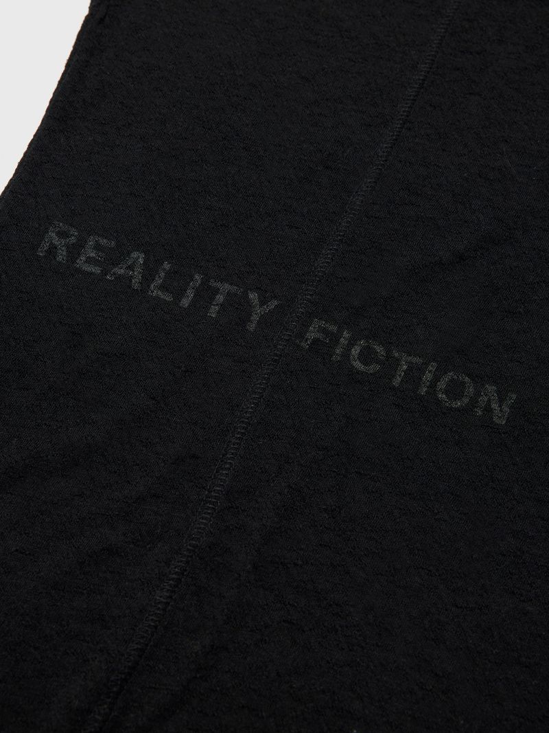 Unbalanced Stitch Turtleneck Tee Black