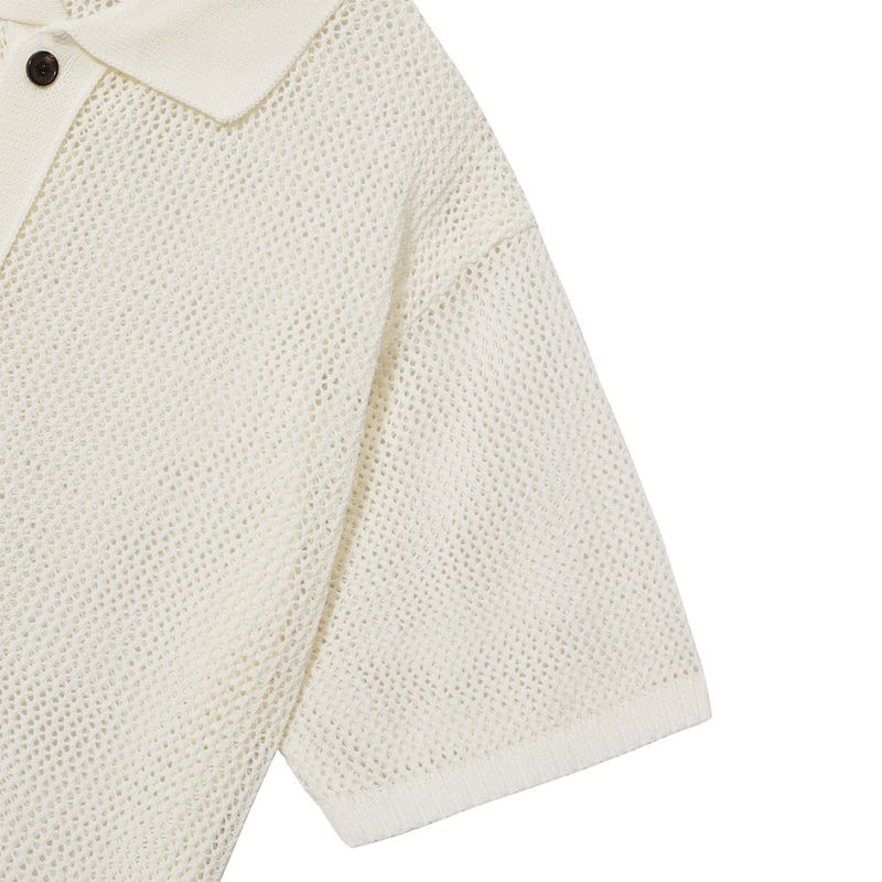 [ULKIN] MUGUNG Crochet Half Shirt_Ivory