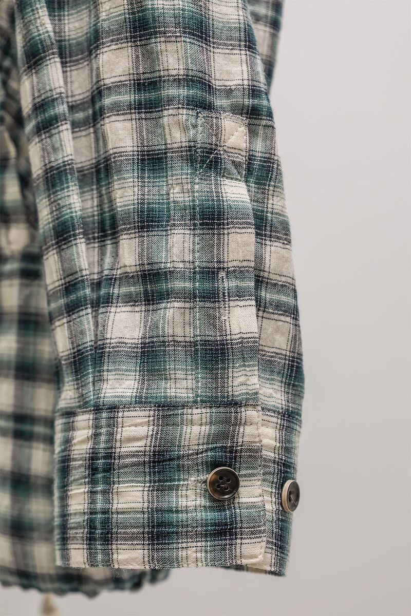 TARTAN POCKET SHIRKET(SHIRTS JACKET)-PERMANENT GREEN