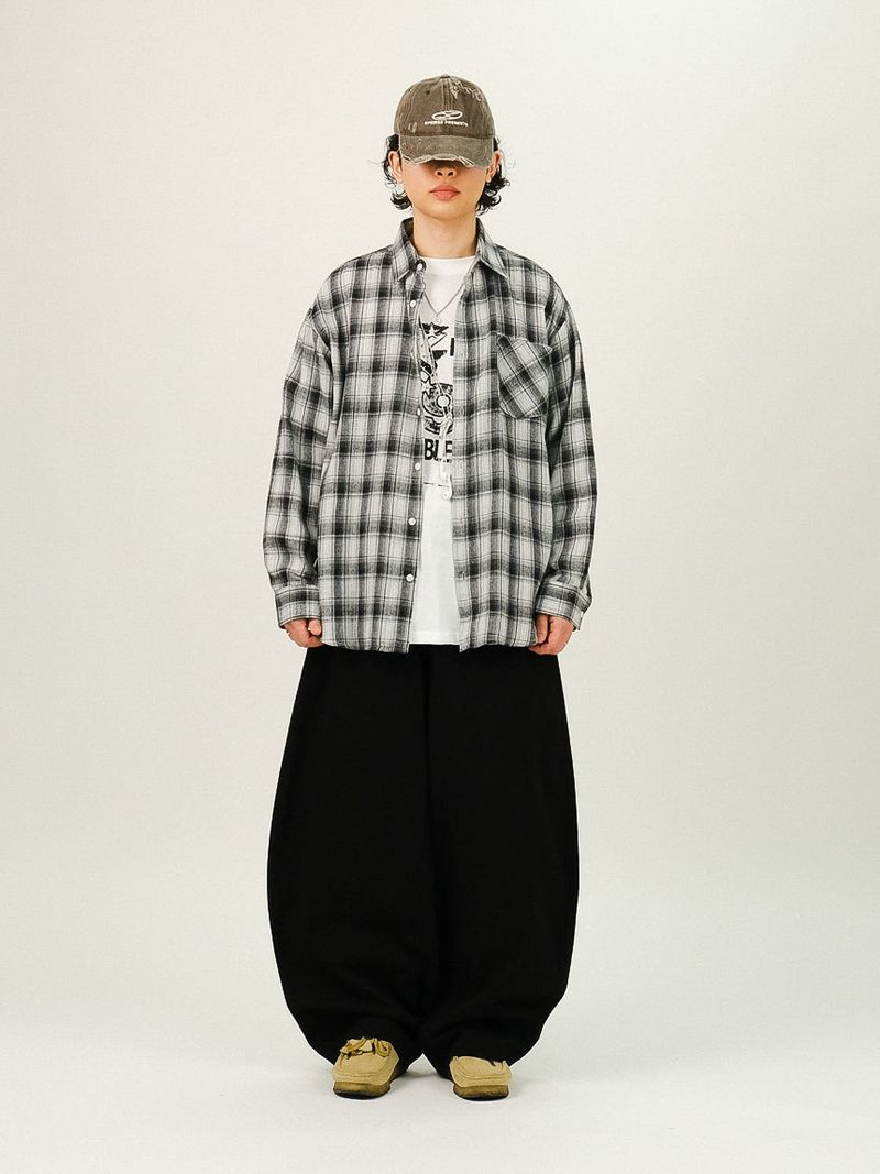 DE Back Point Wide Balloon Pants