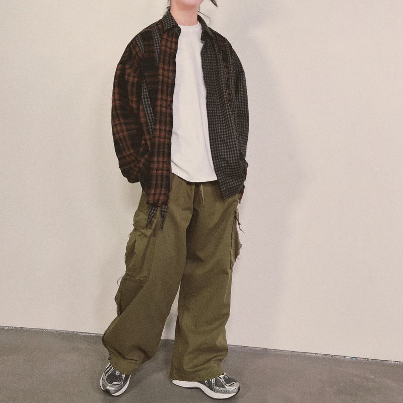 double check deconstructed shirt_brown