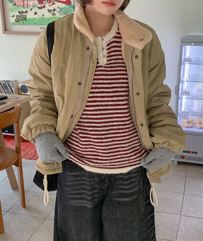 Jukut Wool Bomber Padding Jumper